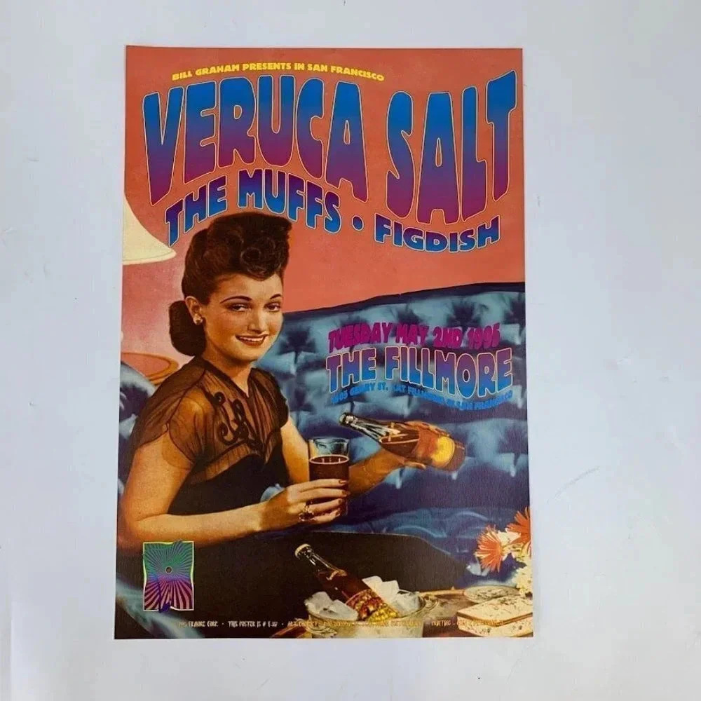 Veruca Salt 1995 The Muffs Figdish Fillmore Concert‎ Poster